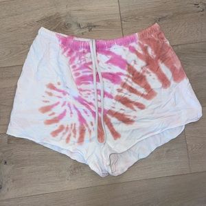 Pink tie dye aerie sweatshorts size small